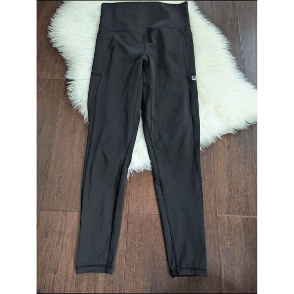 Storq Pants - Storq Sport Black Maternity Athletic Leggings Media Pocket Size 3 M Medium